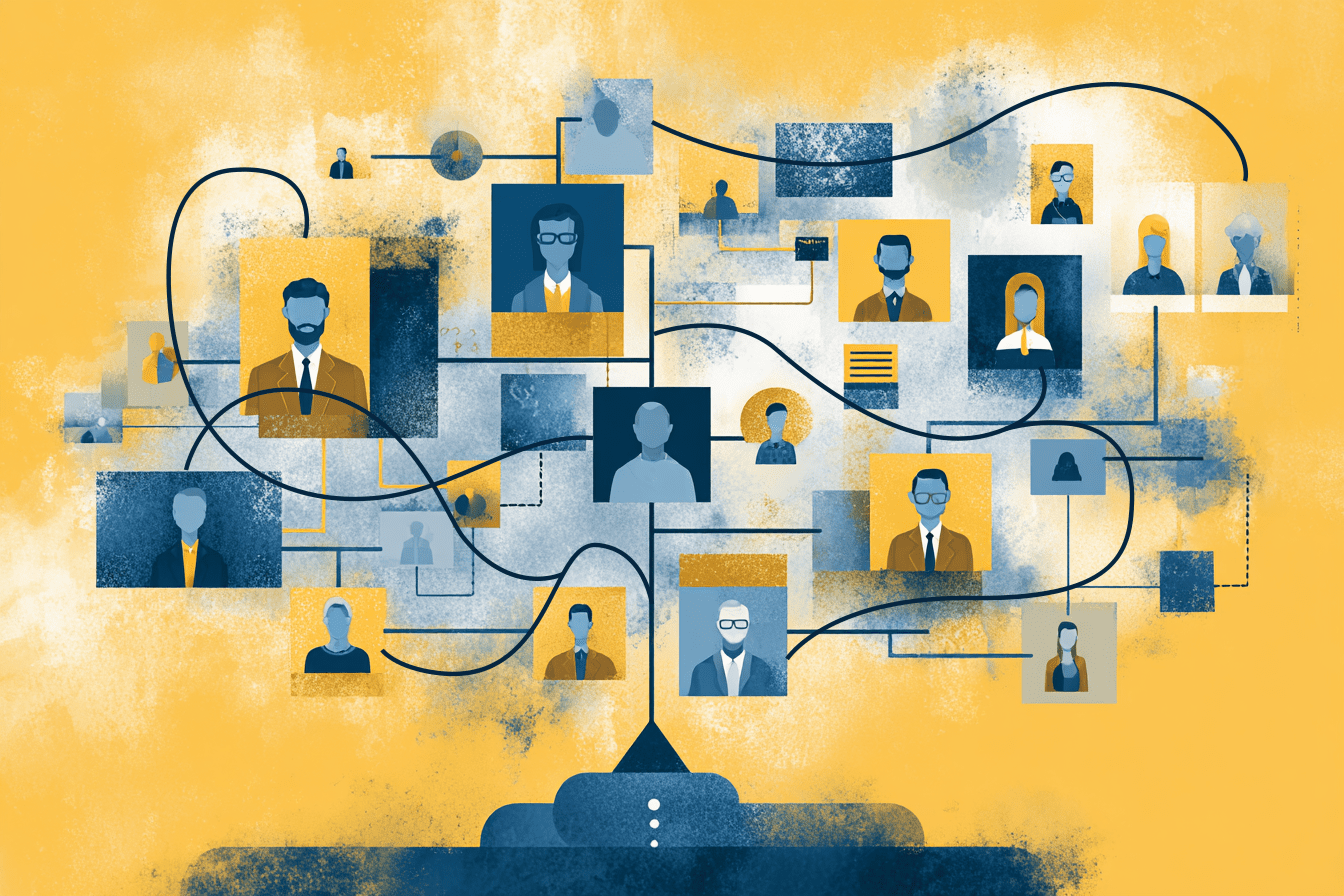 a chaotic organization chart